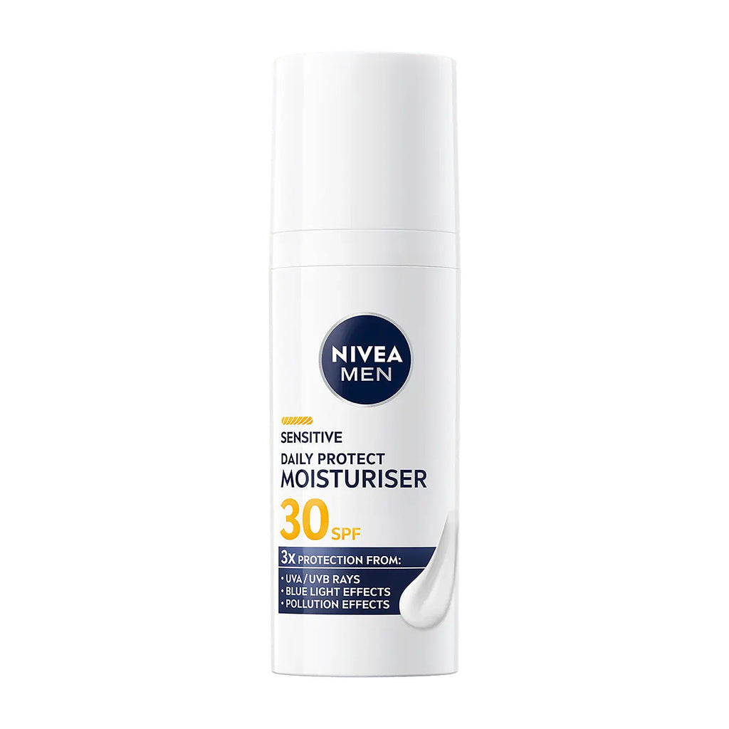 Nivea Men Sensitive daily protect moisturizer spf30, 50 mL