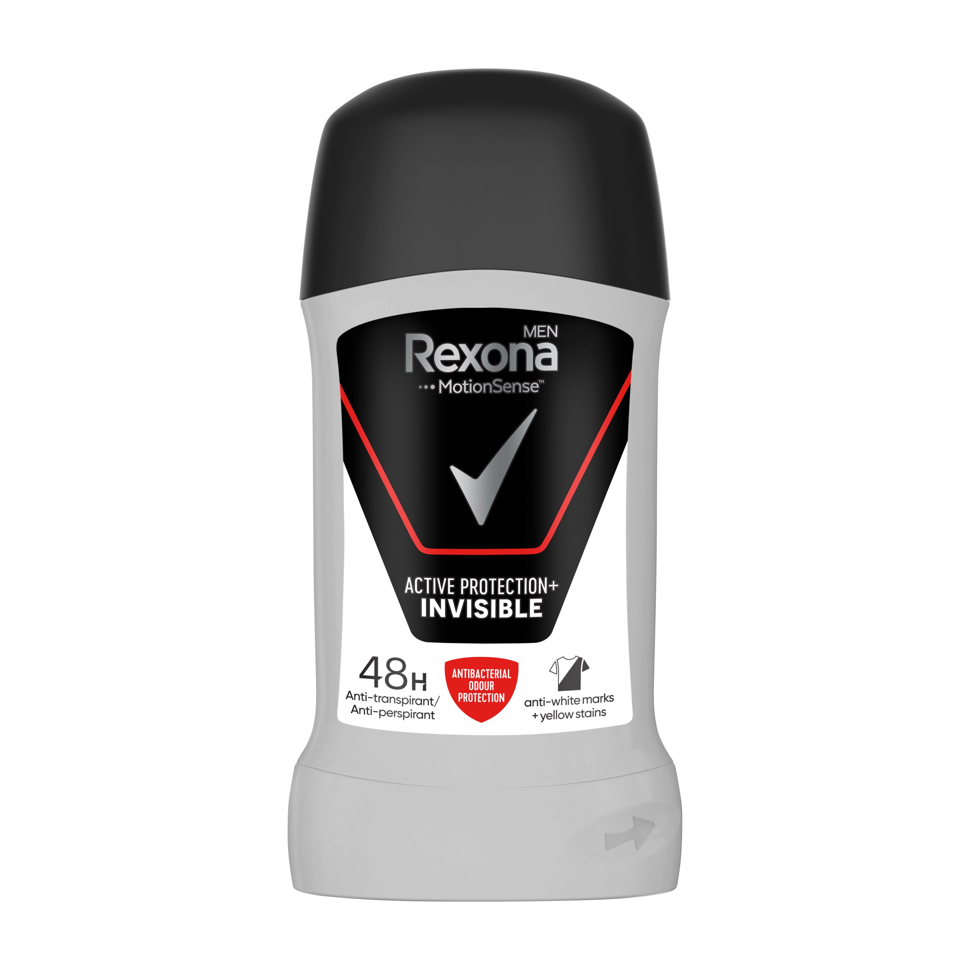 Rexona Men Active Protection+ Invisible anti-perspirant stick on a white background