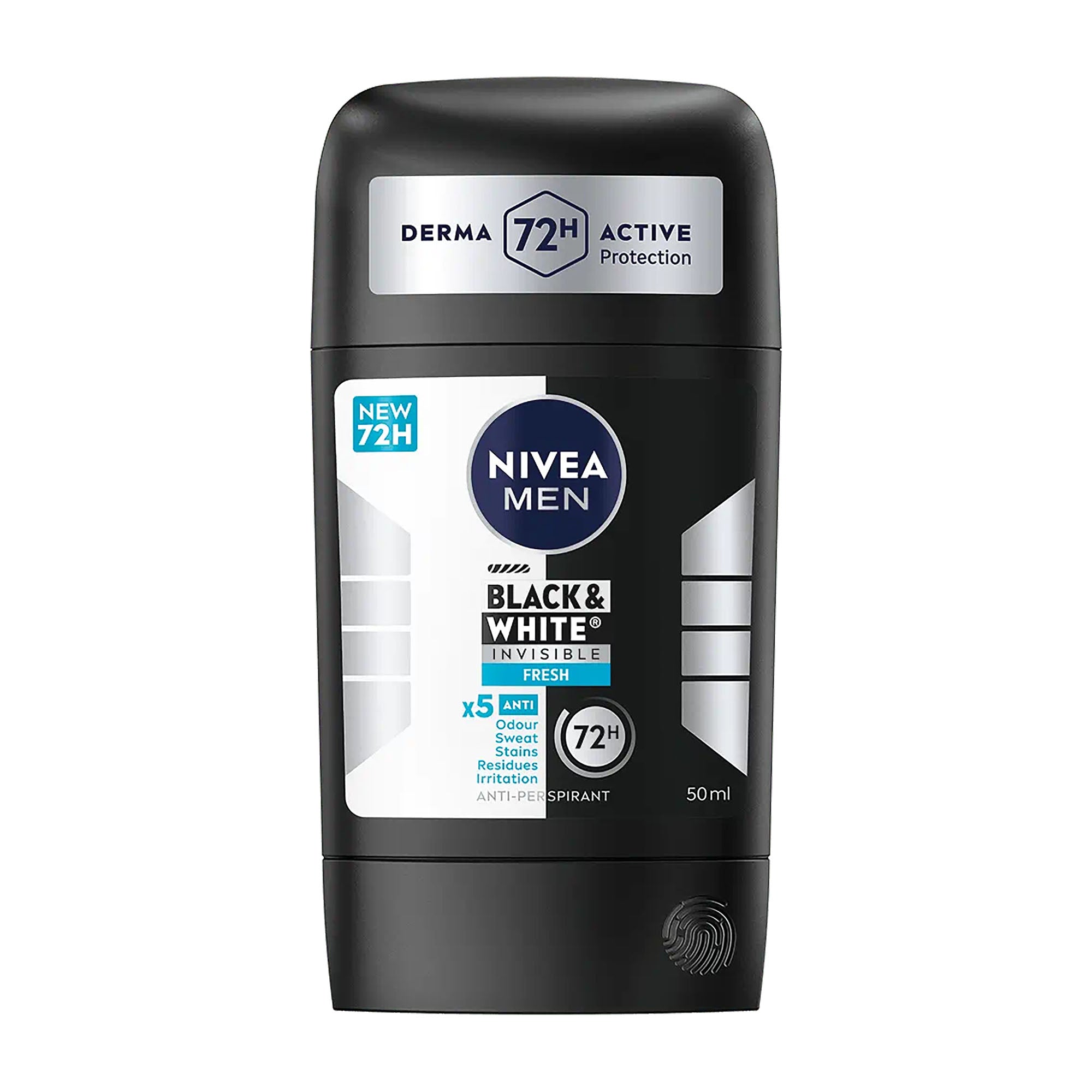 Nivea Men Black & White Invisible fresh 72h anti-perspirant stick, 50 mL