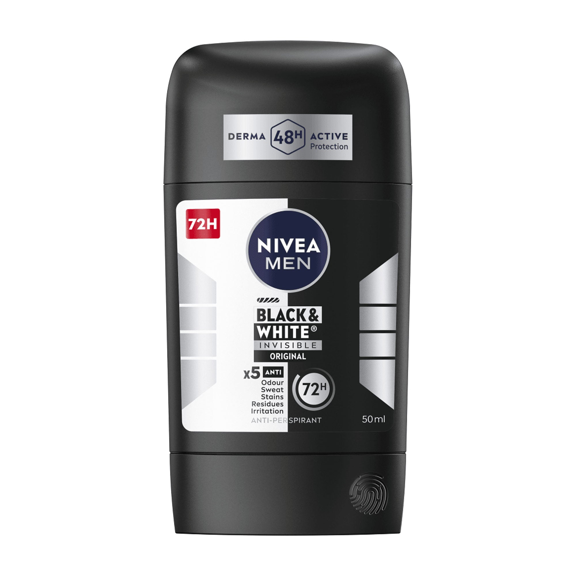 Nivea Men Black & White Invisible original 72h anti-perspirant stick, 50 mL