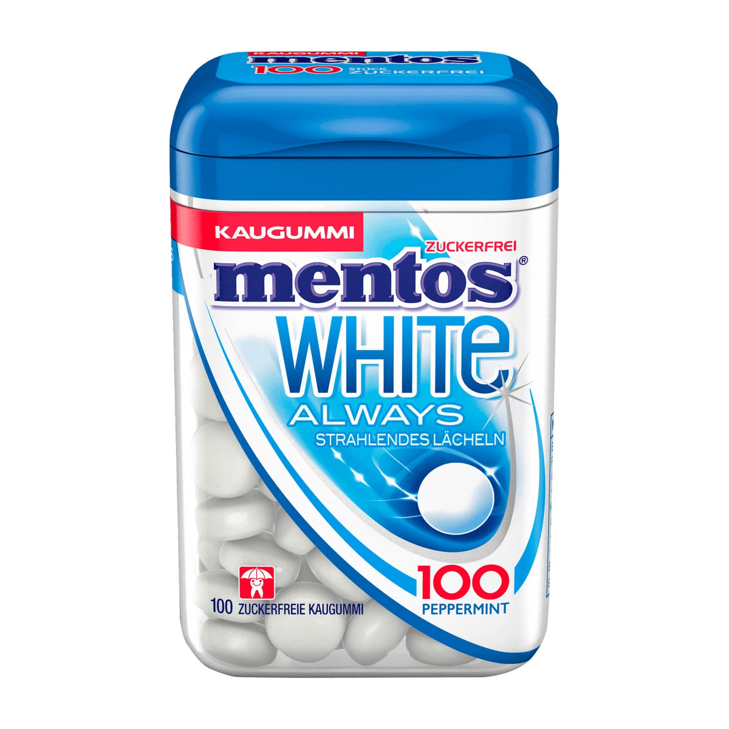 Mentos Always White sugar-free chewing gum, 100 Count