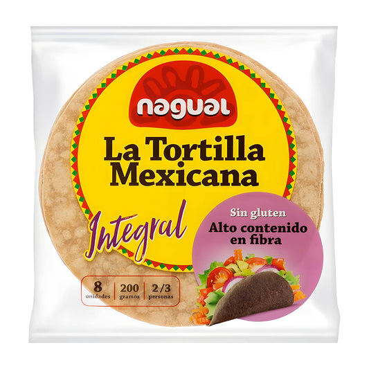 Nagual Mexikanische glutenfreie Vollkorntortillas, 8 Stück