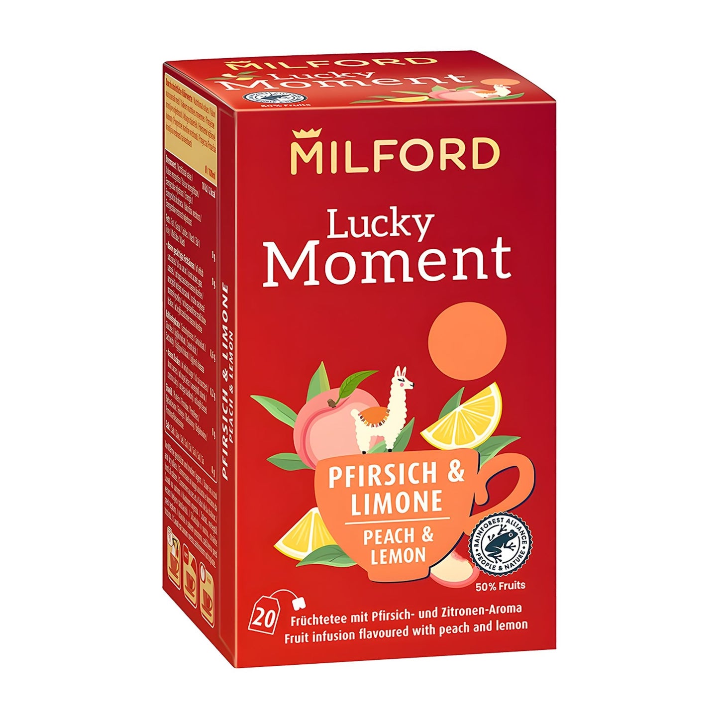 Milford Peach & Lemon fruit tea, 20 Count