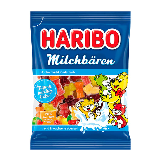 Haribo Milk Bears Fruit Gummi, 160 g