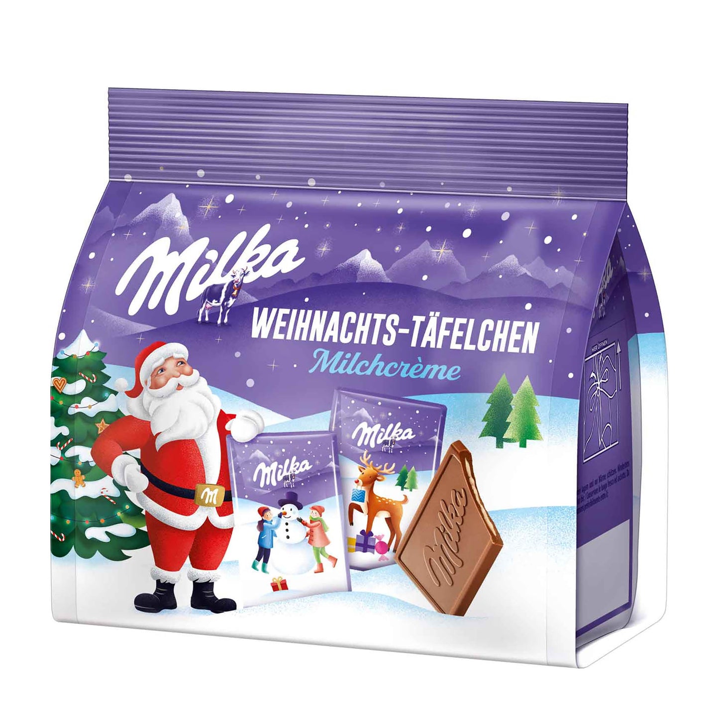 Milka Christmas milk cream mini bars, 150 g