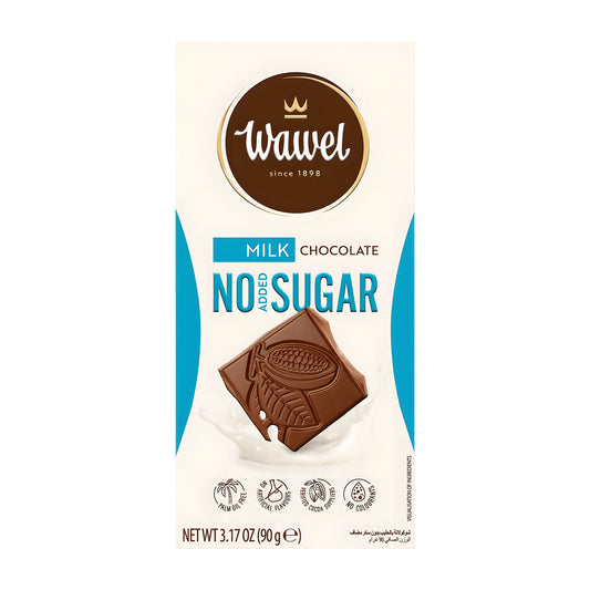 Wawel No Added Sugar Milk Chocolate Bar, 90 g