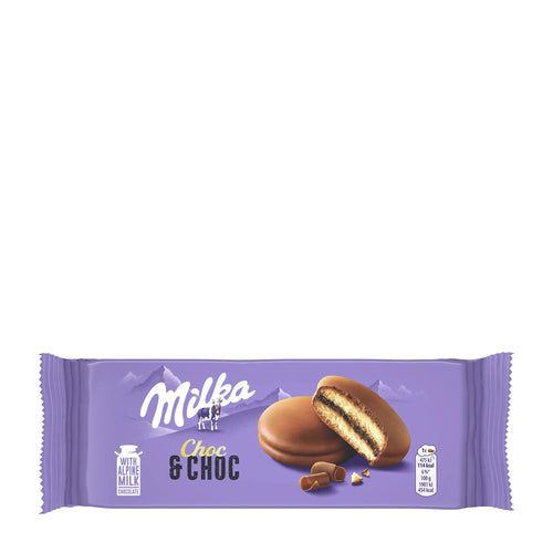 Milka Choc & Choc 175 grams sponge cake packaging on a white background