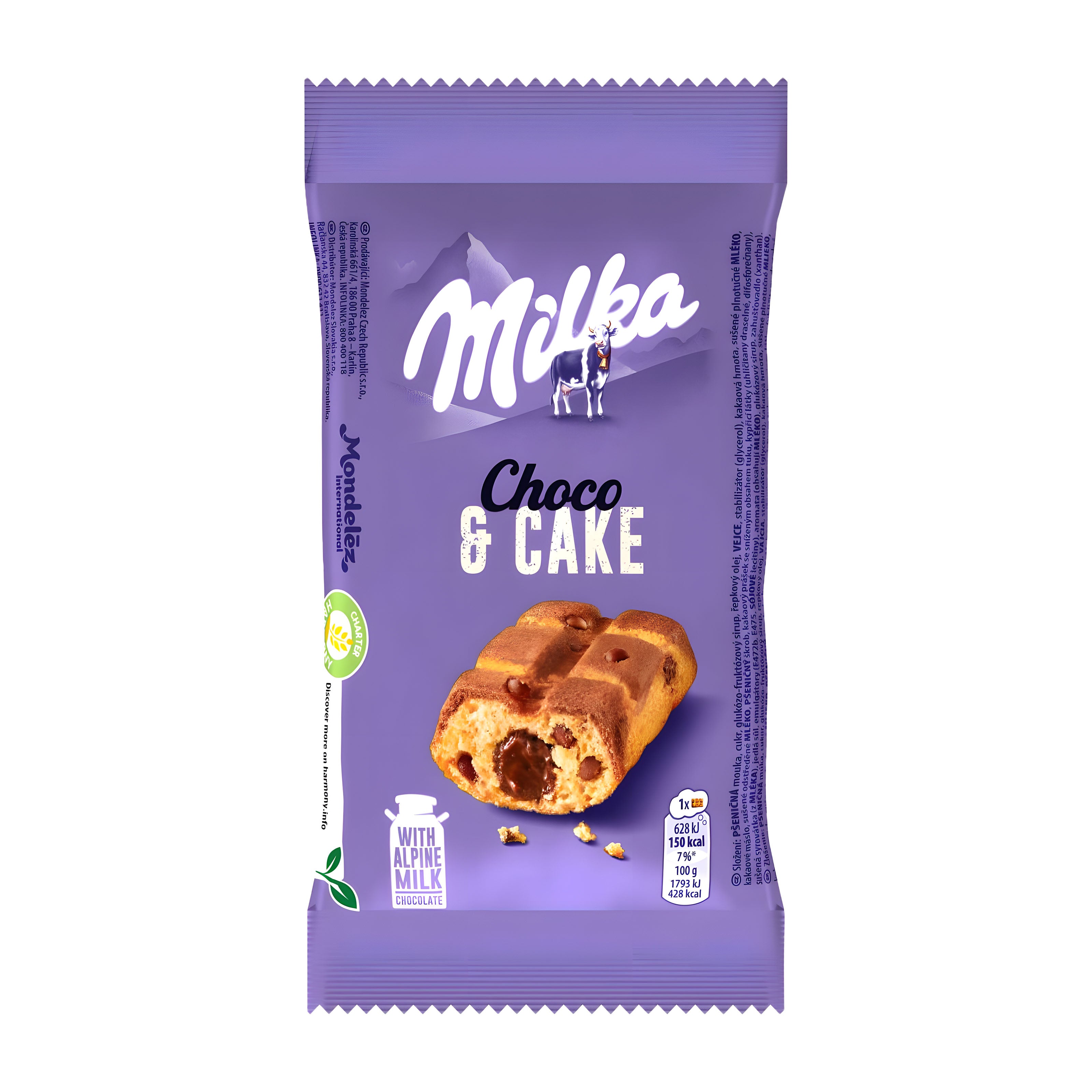 Milka Choco & Cake packaging on a white background