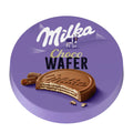 Milka Choco Wafer packaging on a purple background