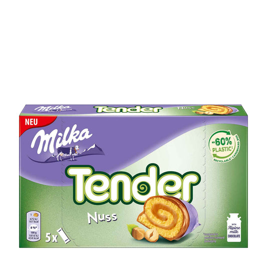 Milka Tender Nuss Biskuit-Rolle, 5x 37 g