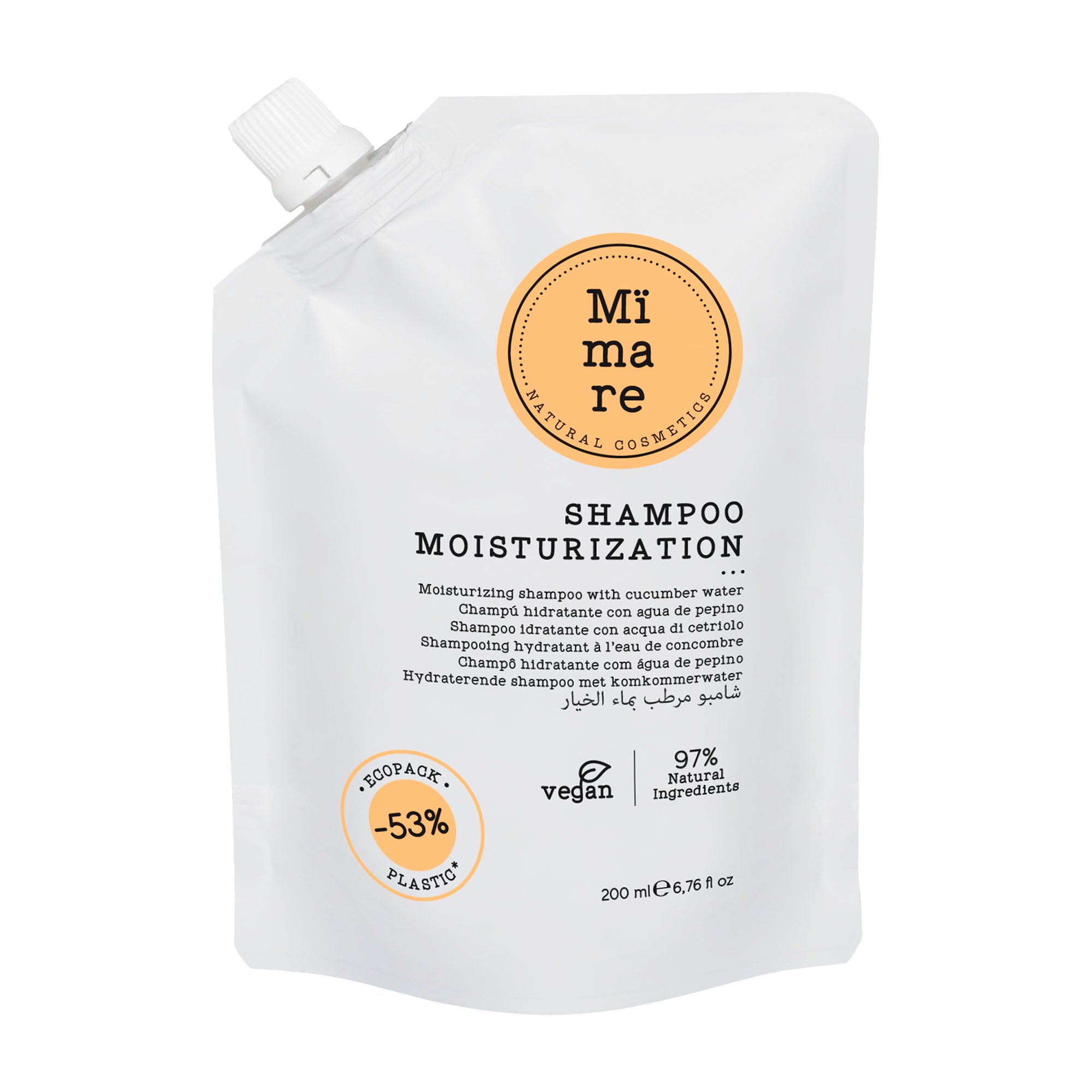 Pouch of Mimare Moisturization Shampoo on a white background