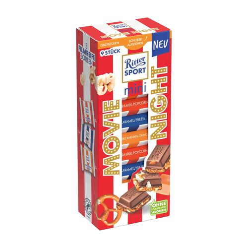 Ritter Sport Mini Movie Night packaging on a white background.