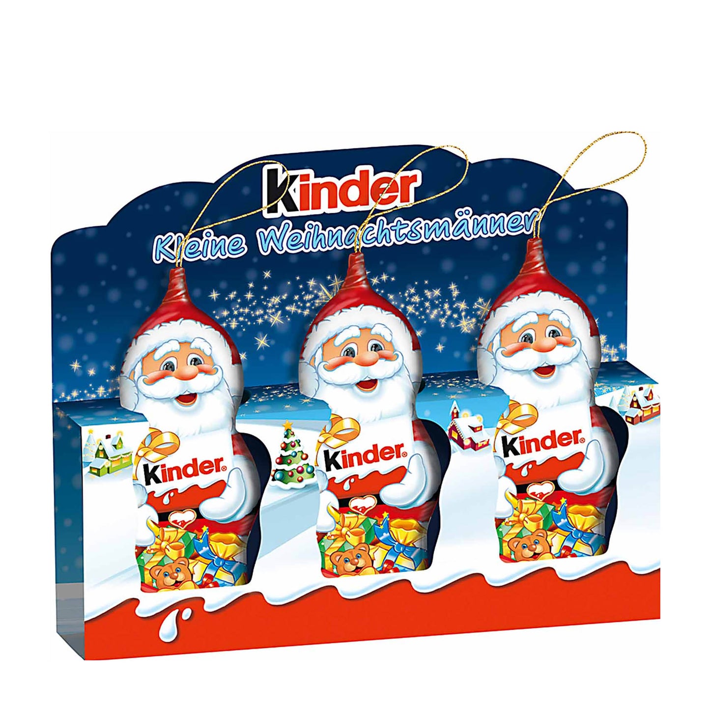 kinder Christmas mini santas milk chocolate, 3x 15 g