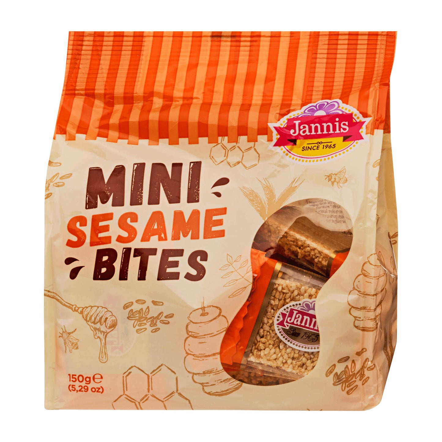 Jannis Mini Glutenfreie Sesamhappen, 150 g