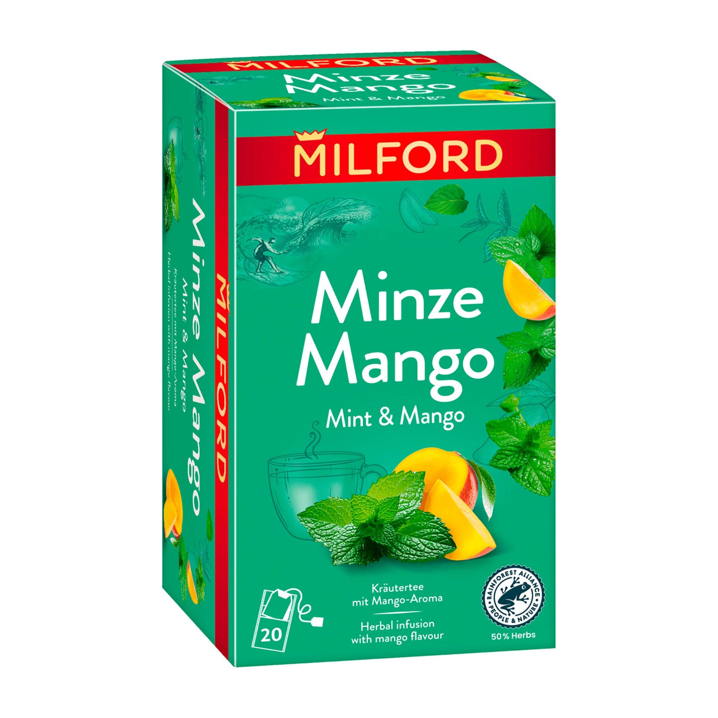 Milford Mint & Mango herbal tea, 20 Count