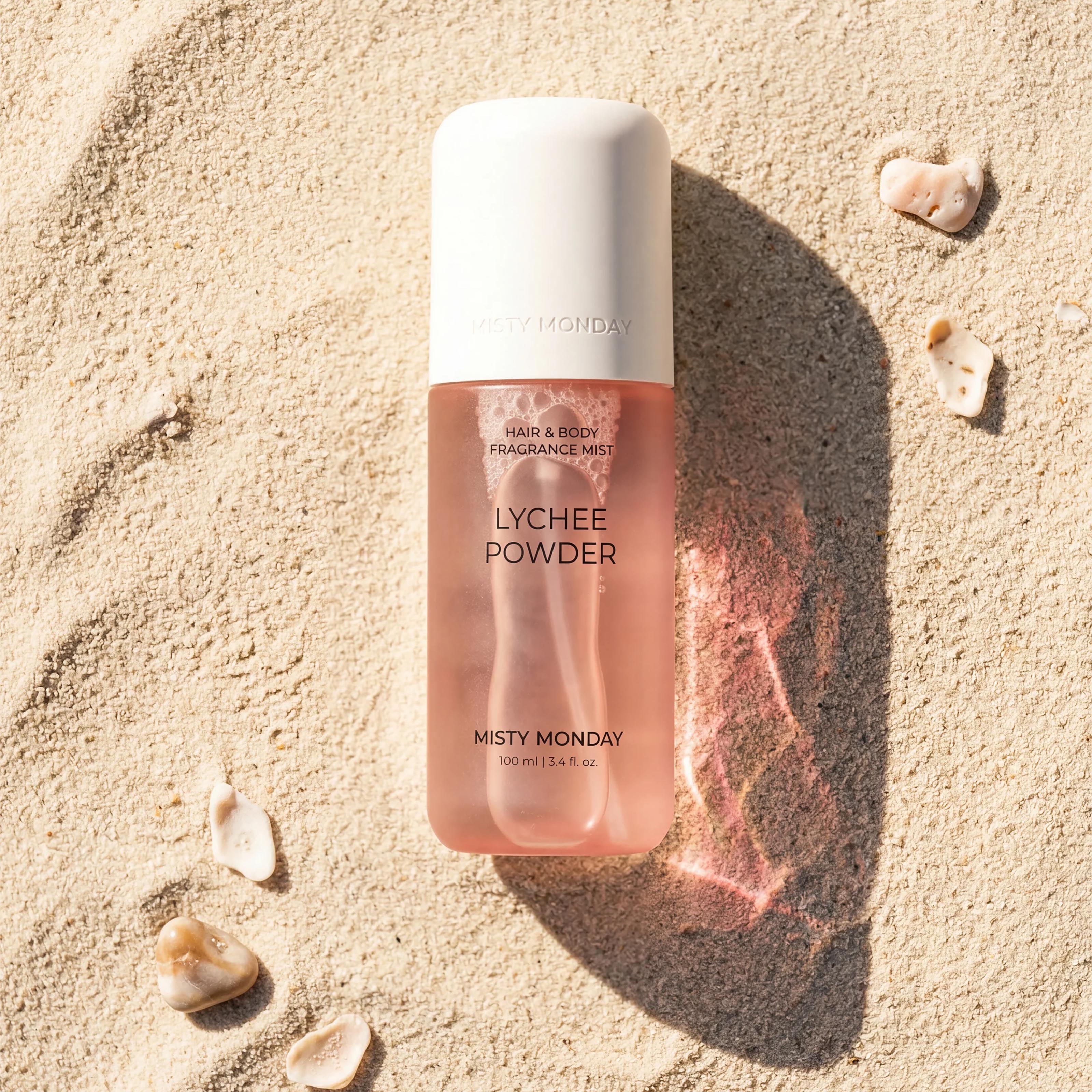 MISTY MONDAY Hair & Body Fragrance Mist LYCHEE POWDER, 100 mL