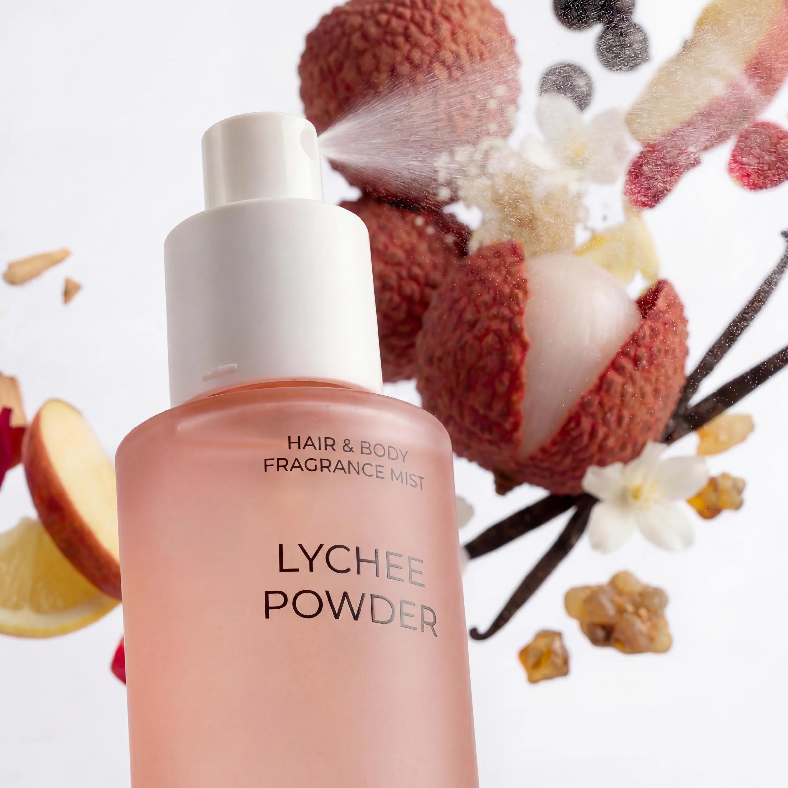 MISTY MONDAY Hair & Body Fragrance Mist LYCHEE POWDER, 100 mL