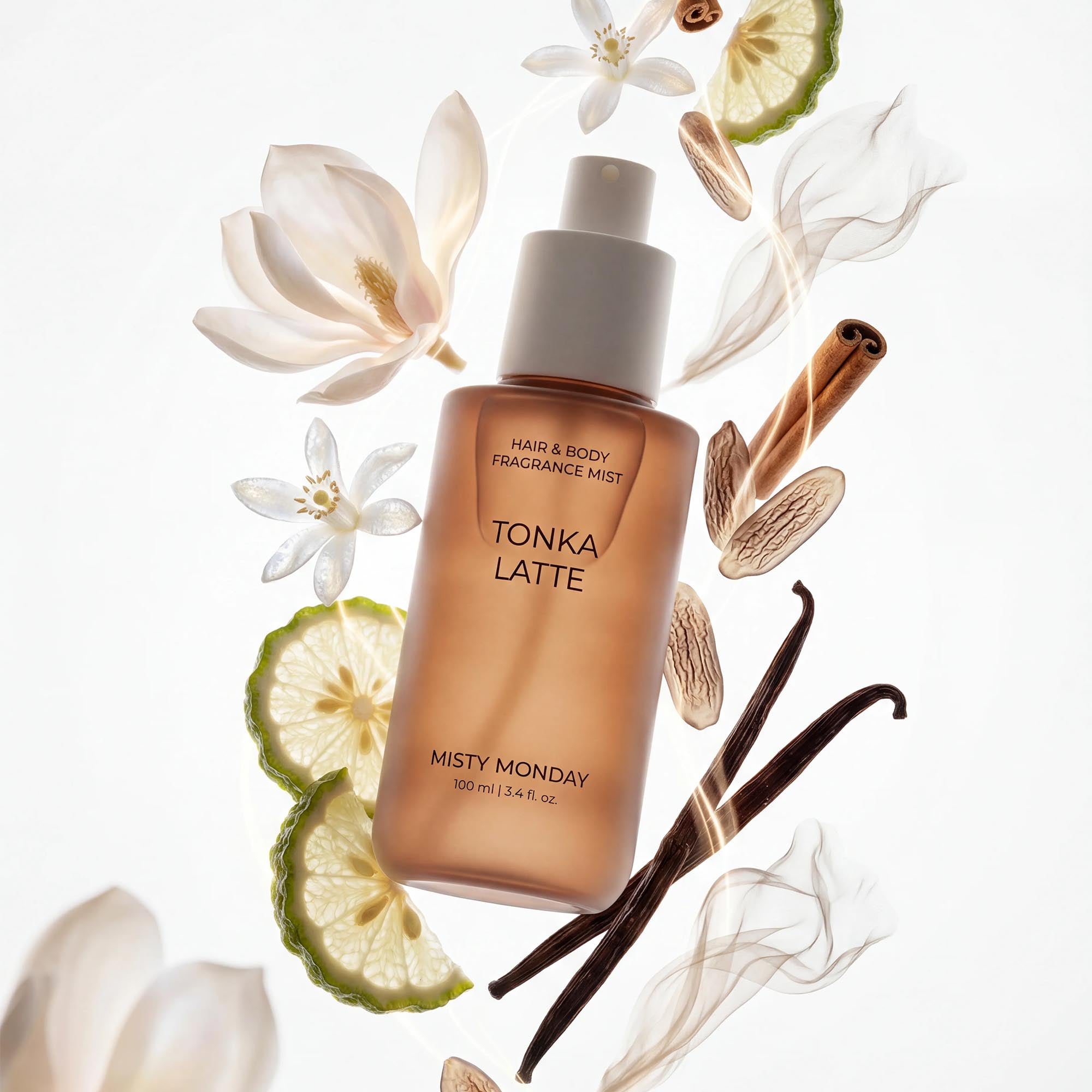 MISTY MONDAY Brume parfumée cheveux & corps TONKA LATTE, 100 ml
