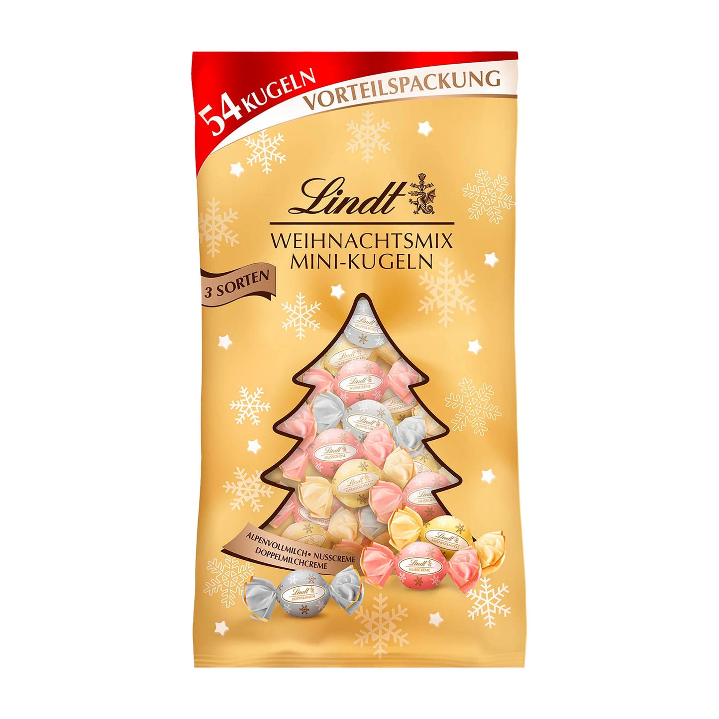 Lindt Weihnachtsmix Mini-Kugeln Glamour XXL, 268 g