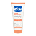 Tube of Mixa Shea Nourish hand and nail cream on a white background