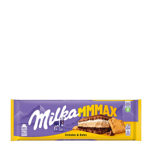 Milka MMMAX Choco & Biscuit Milk Chocolate Bar, 300 g