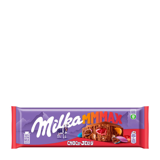 Milka MMMAX Choco Jelly Milk Chocolate Bar, 250 g