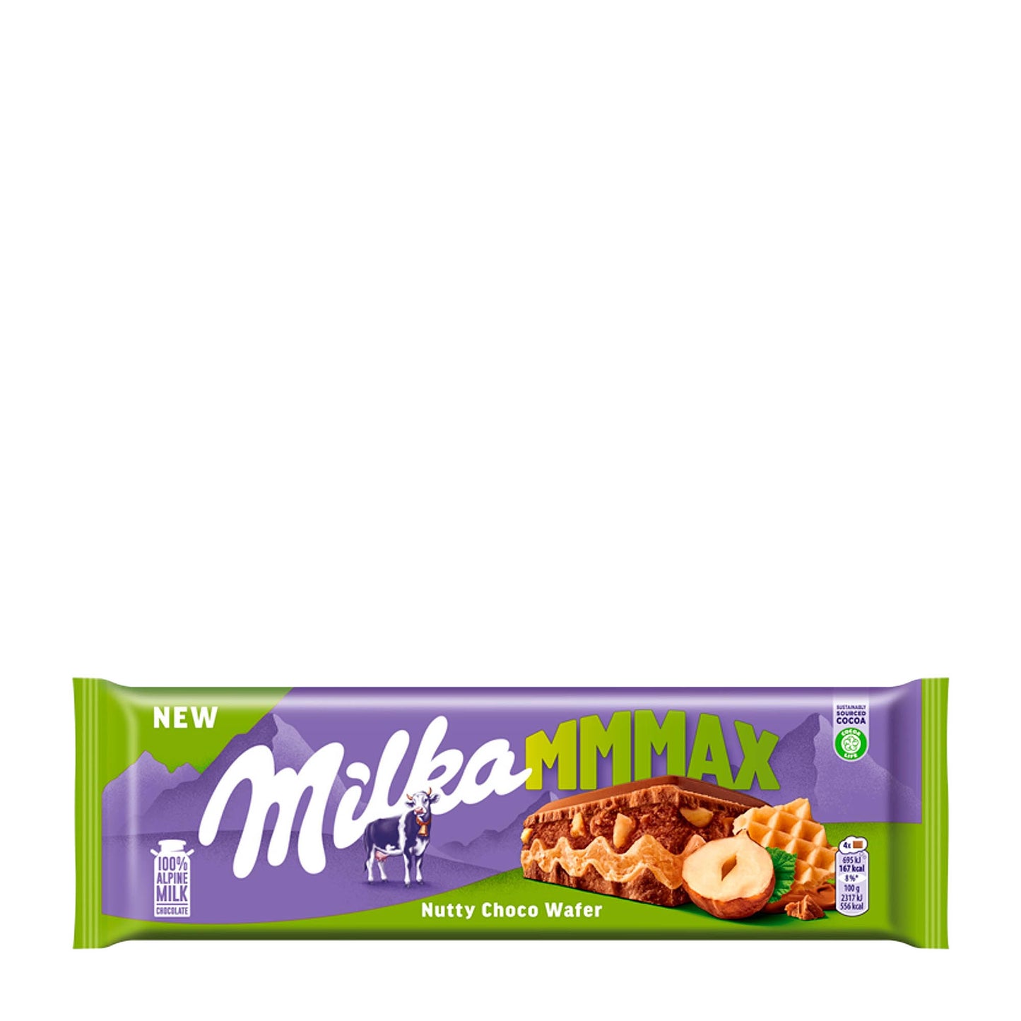 Milka MMMAX Nutty Choco Wafer Milk Chocolate Bar, 270 g