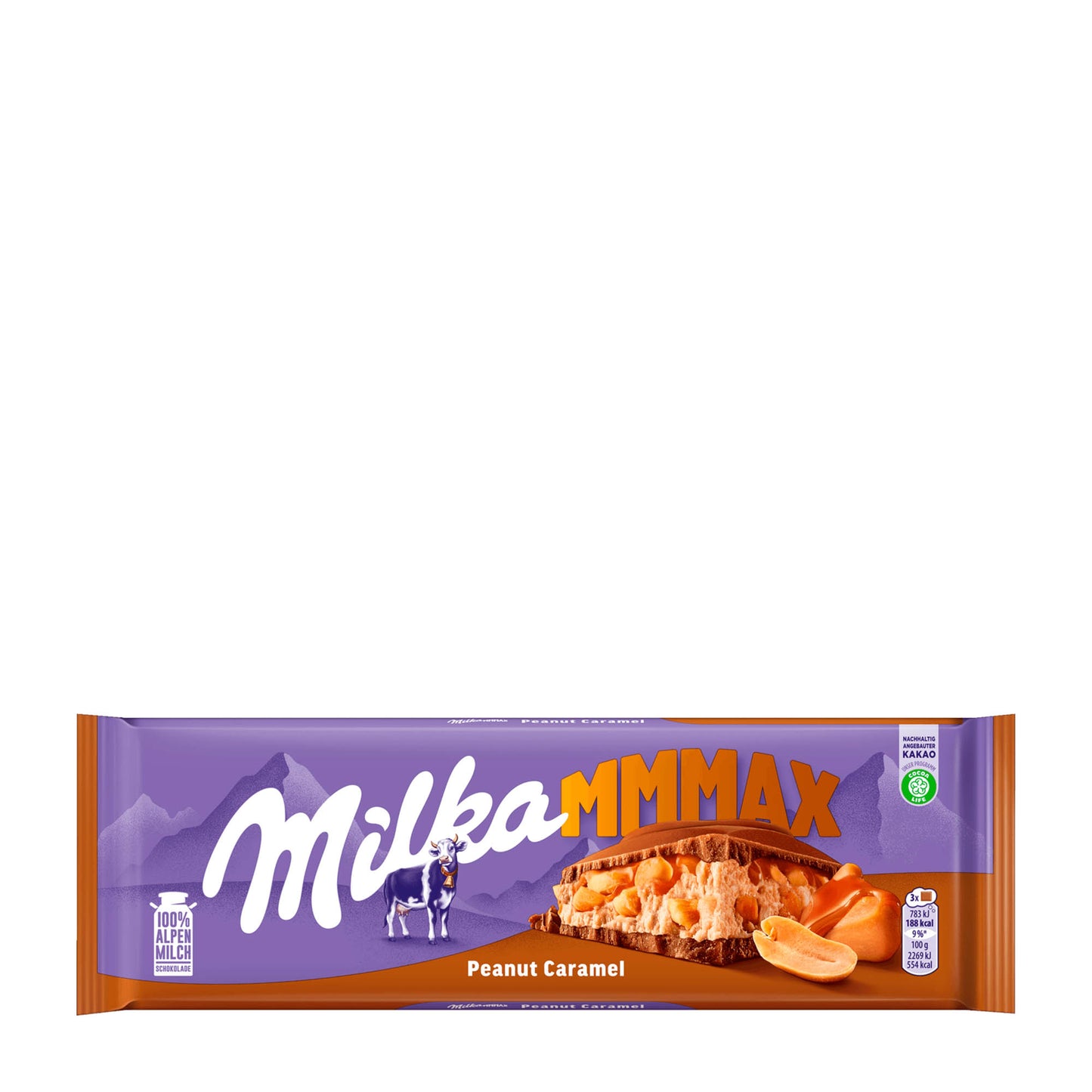 Milka MMMAX Peanut Caramel Milk Chocolate Bar, 276 g