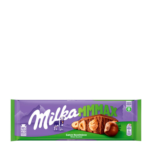 Milka MMMAX Whole Hazelnut Milk Chocolate Bar, 270 g