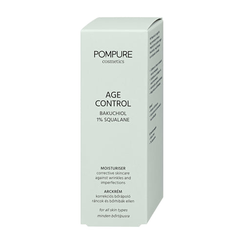 Pompure Age Control Moisturizer packaging on a white background.