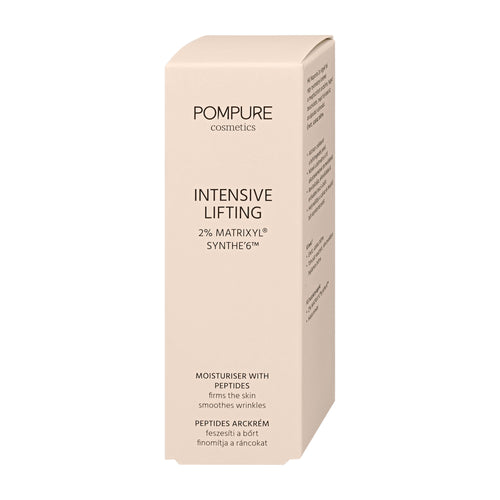Pompure Intensive Lifting Moisturizer with Peptides packaging on a white background