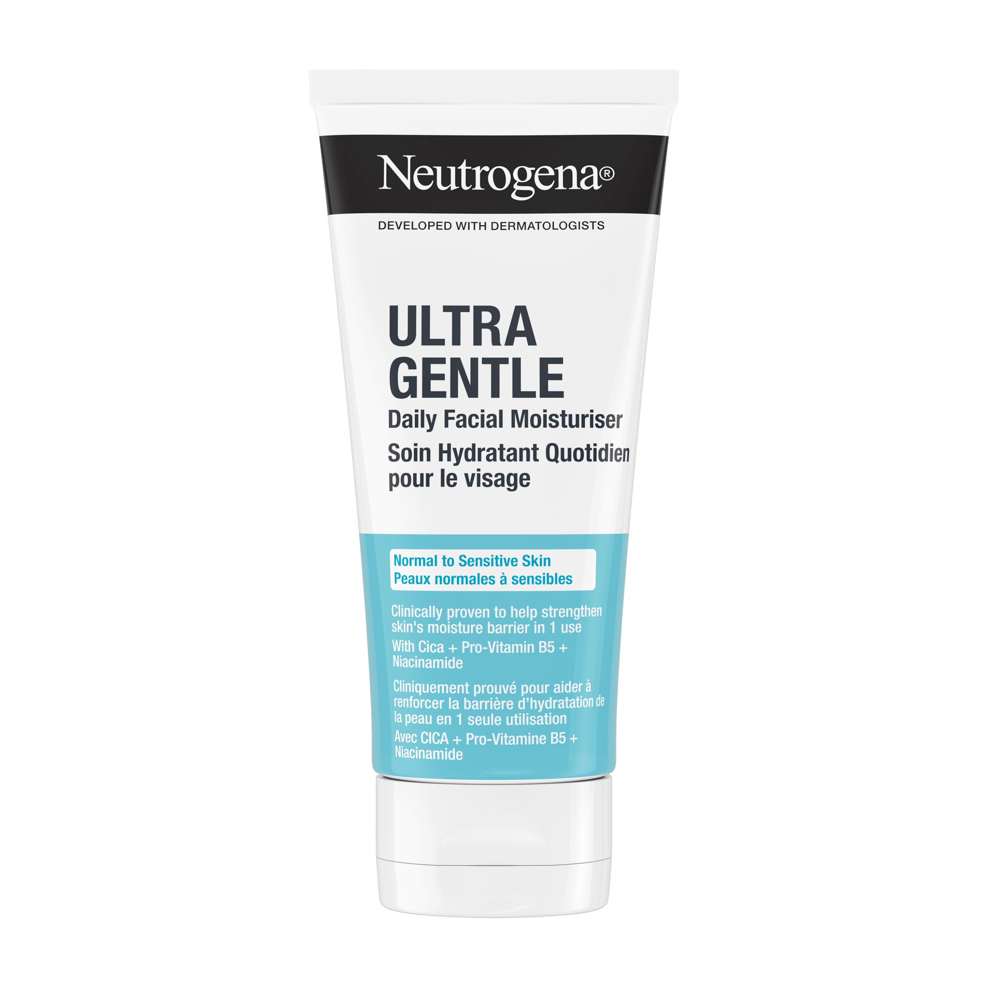 Neutrogena Ultra Gentle Daily Facial Moisturizer on a white background