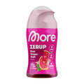 Pink bottle of More Zerup Pink Grapefruit flavor on a white background