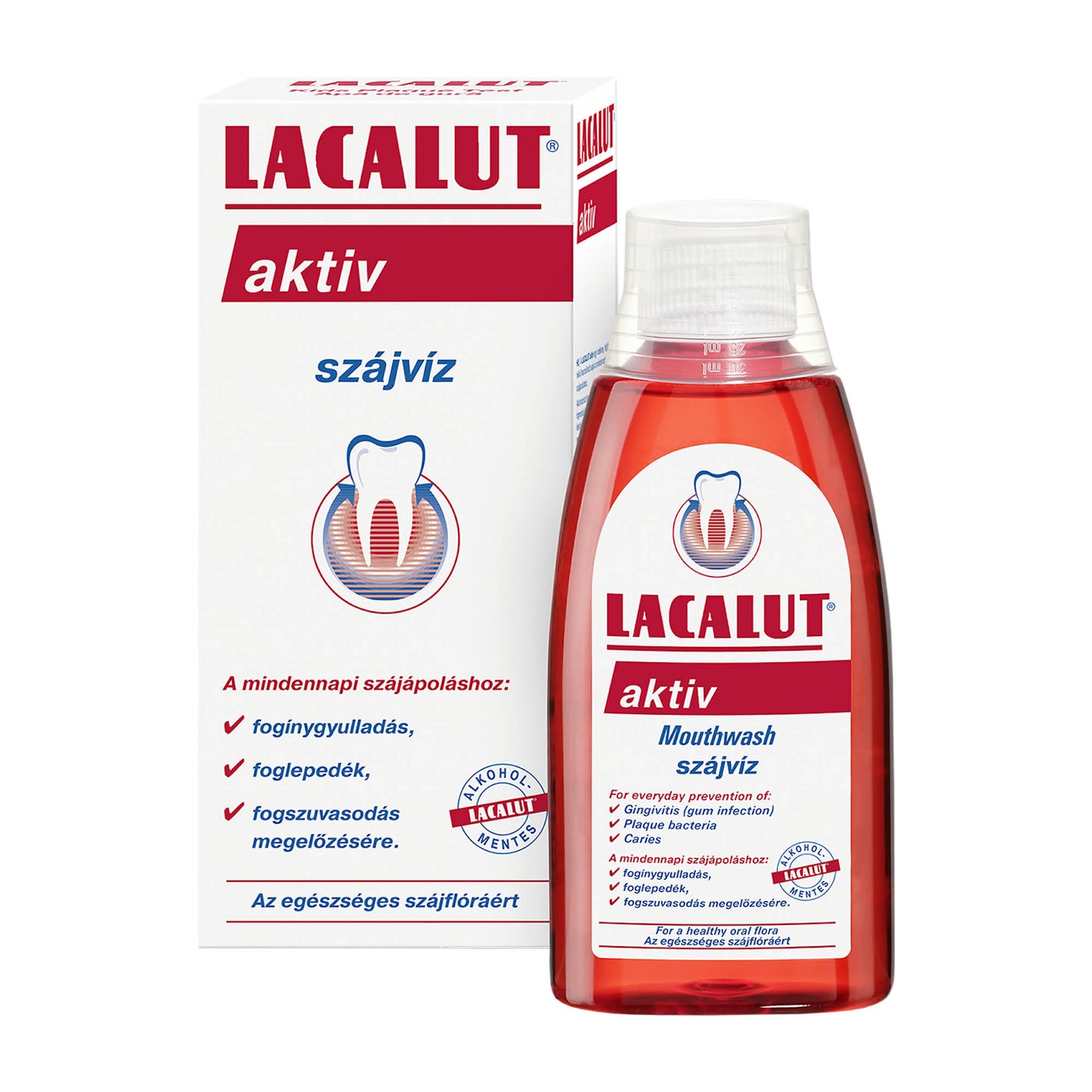 Lacalut Aktiv mouthwash, 300 mL