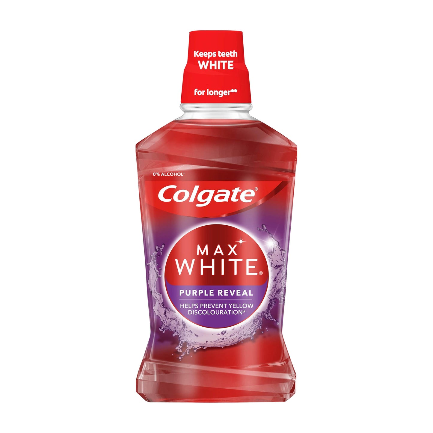 Colgate Max White purple reveal mouthwash, 500 mL