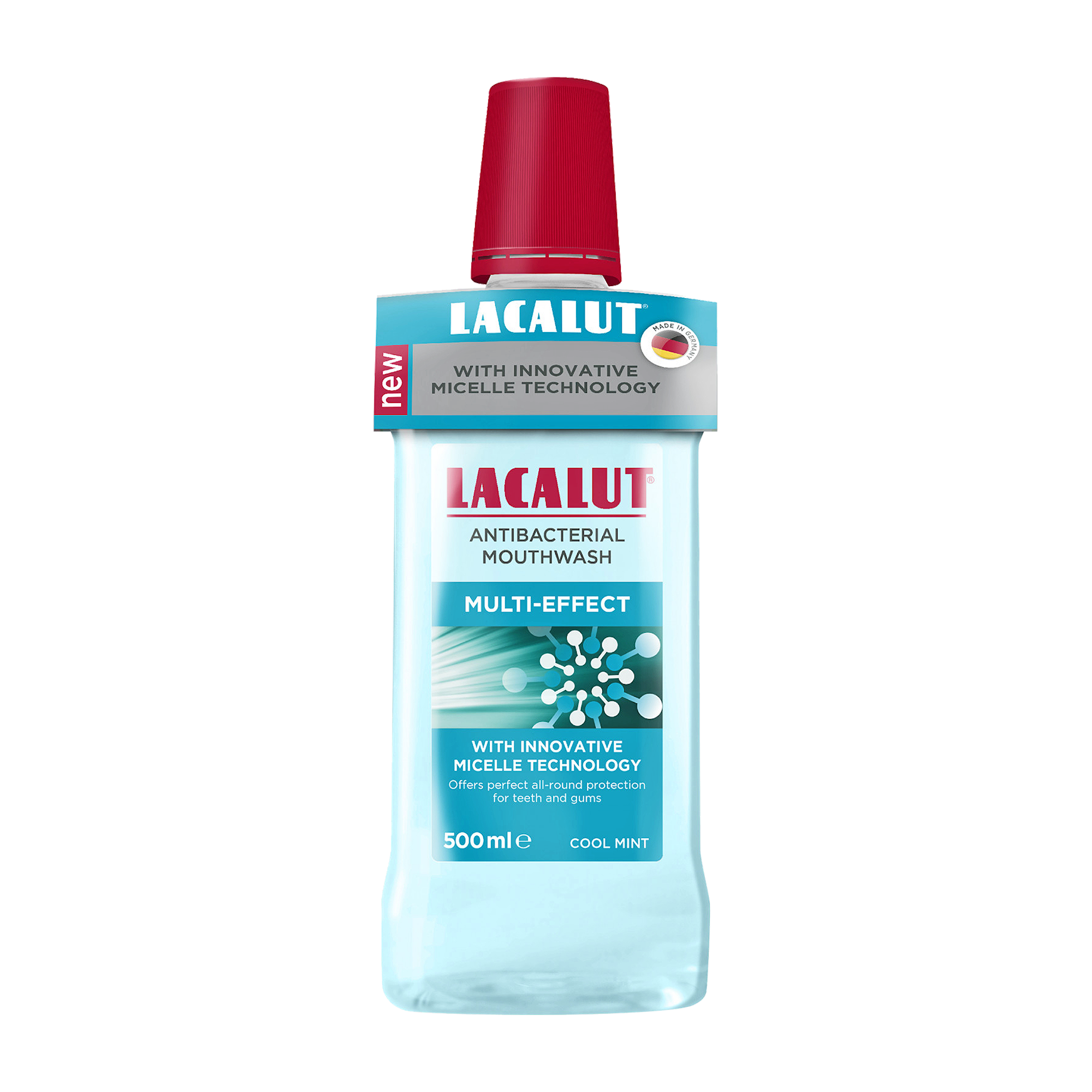 Lacalut Bain de bouche antibactérien multi-effets, 500 ml