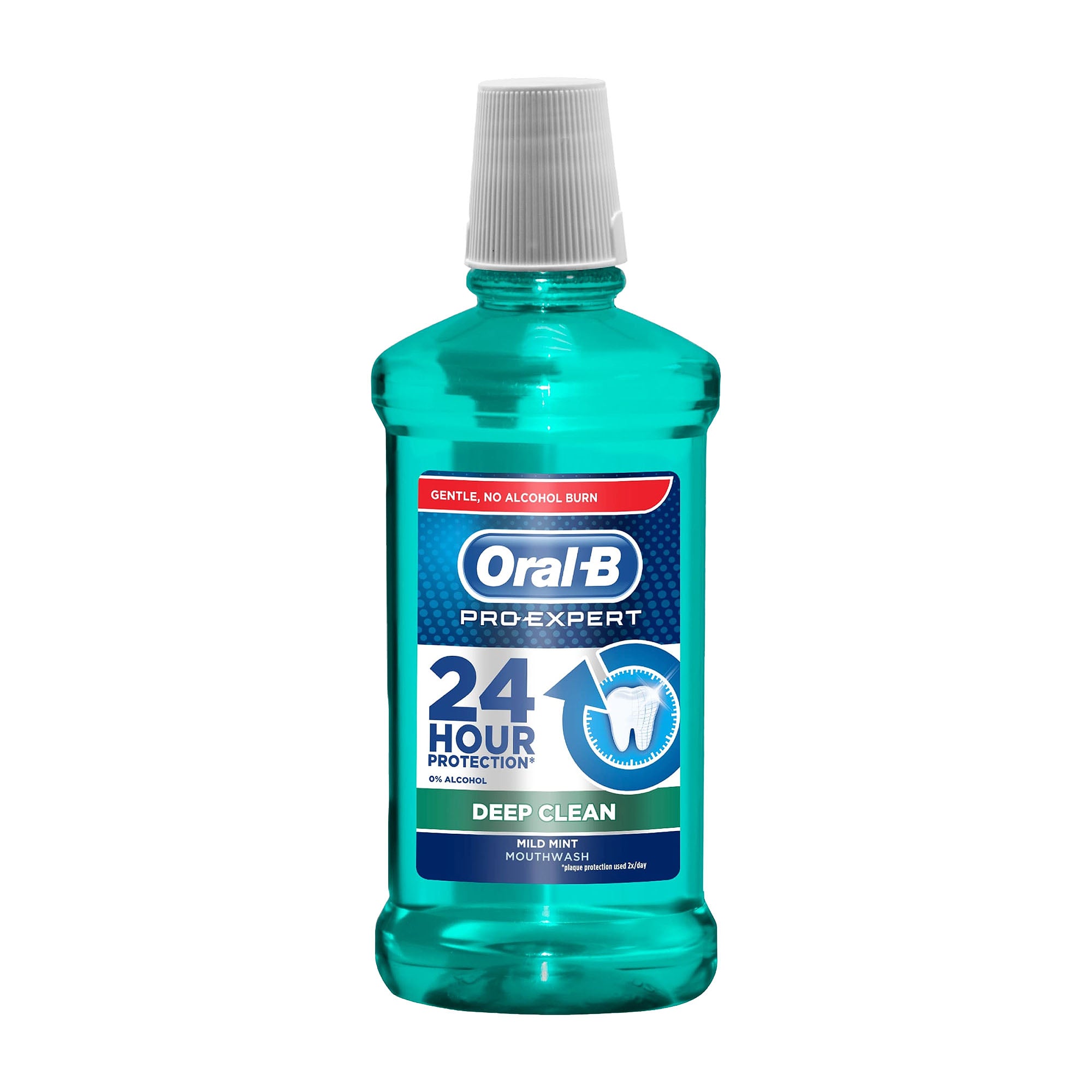 Bottle of Oral-B Pro-Expert 24h Deep Clean mouthwash on a white background