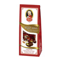 Packaging of Reber W. Amadeus Mozart Schokis dark chocolate pralines, showing the product name and an image of the chocolate pralines with pistachio and cream truffle filling.