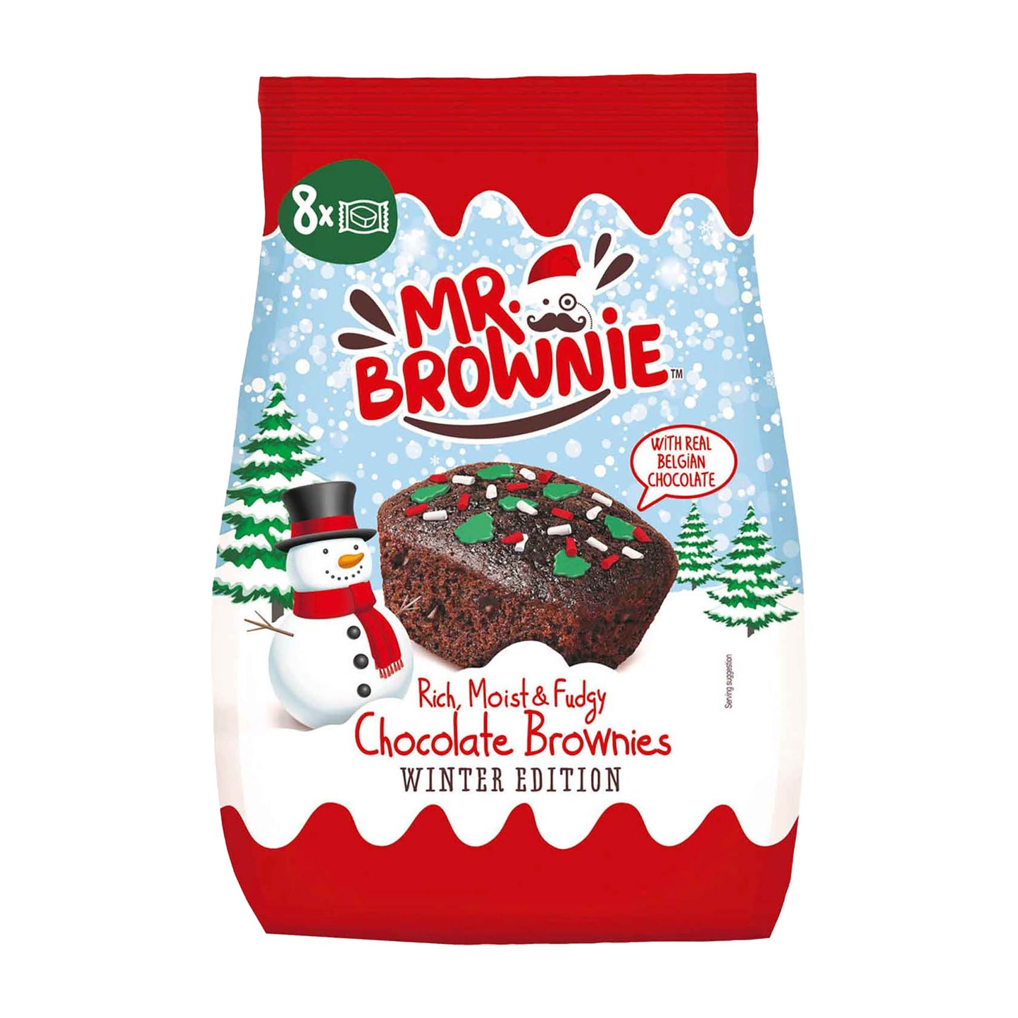 Mr. Brownie Weihnachts-Schoko-Brownies Winter-Edition, 200 g