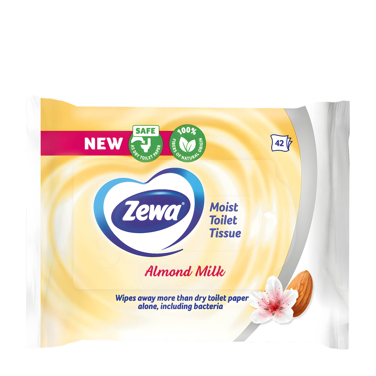 Zewa Almond Milk moist toilet tissues, 42 Count