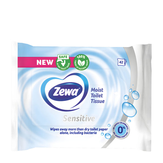 Zewa Sensitive moist toilet tissues, 42 Count