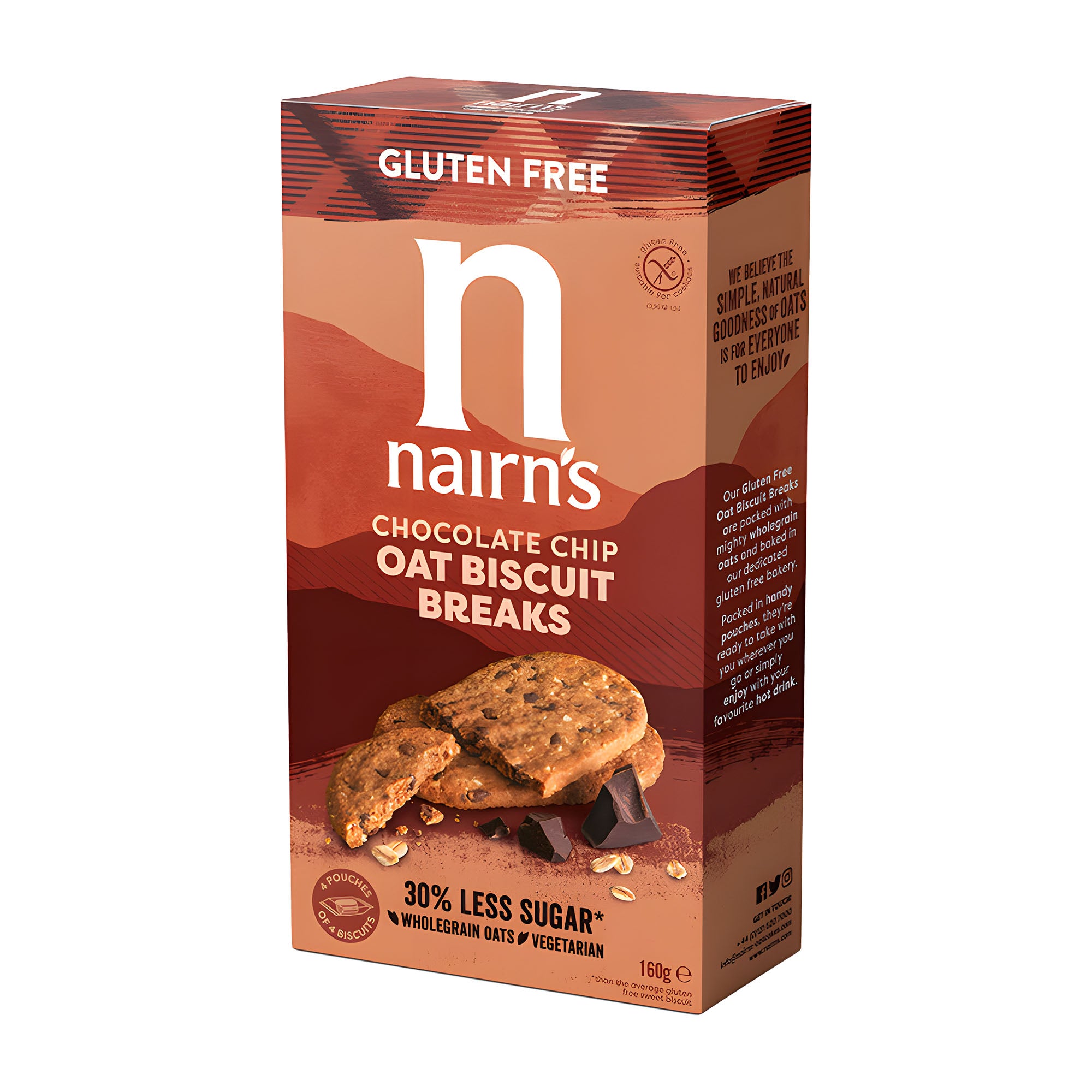 nairn's Chocolate Chip gluten-free oat biscuits, 160 g