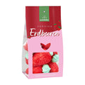 Packaged strawberry-shaped Naschlabor marshmallows with a pink and red design on a white background