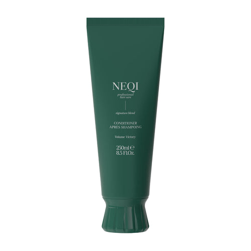 Green tube of NEQI Volume Victory conditioner on a white background