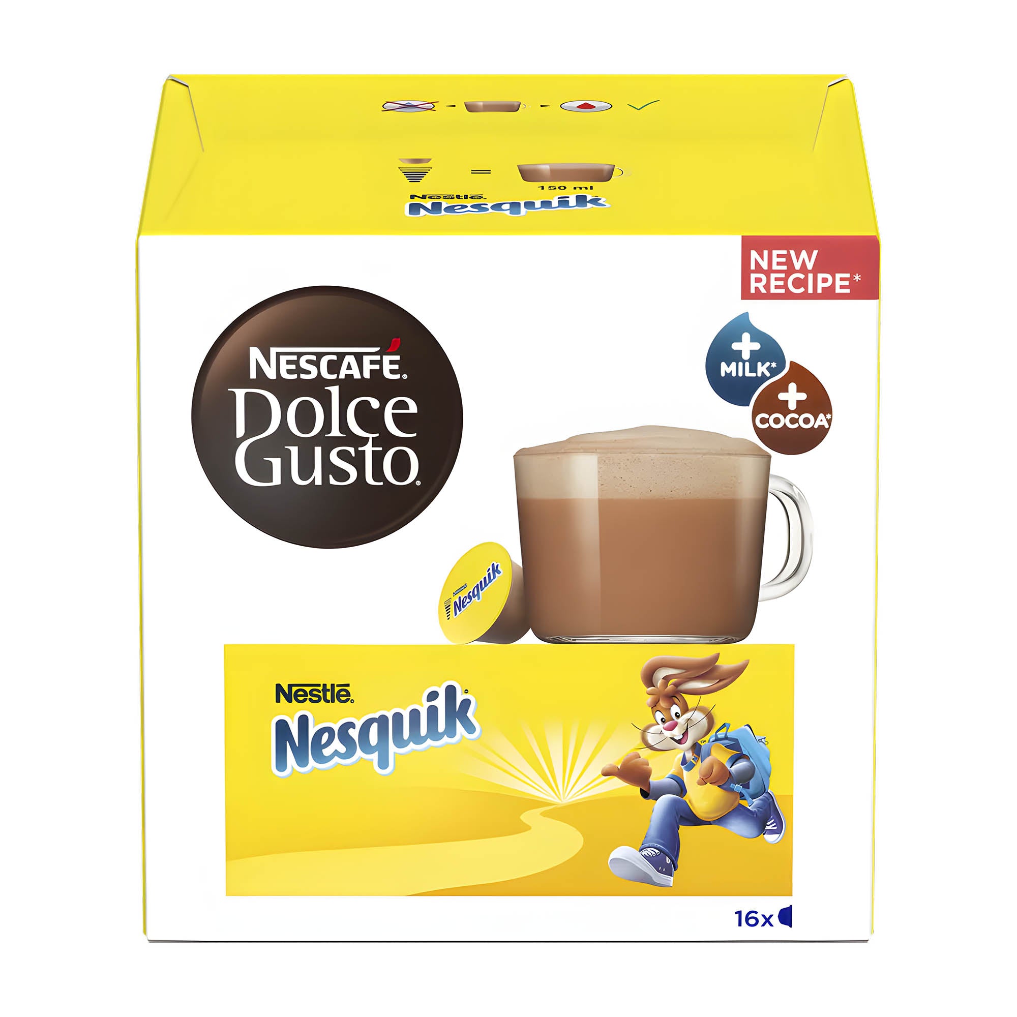 Nescafé Dolce Gusto Nesquik Capsules de chocolat chaud, 16 tasses