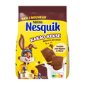 Nestle Nesquik cocoa cookies packaging with a cartoon rabbit on a yellow background
