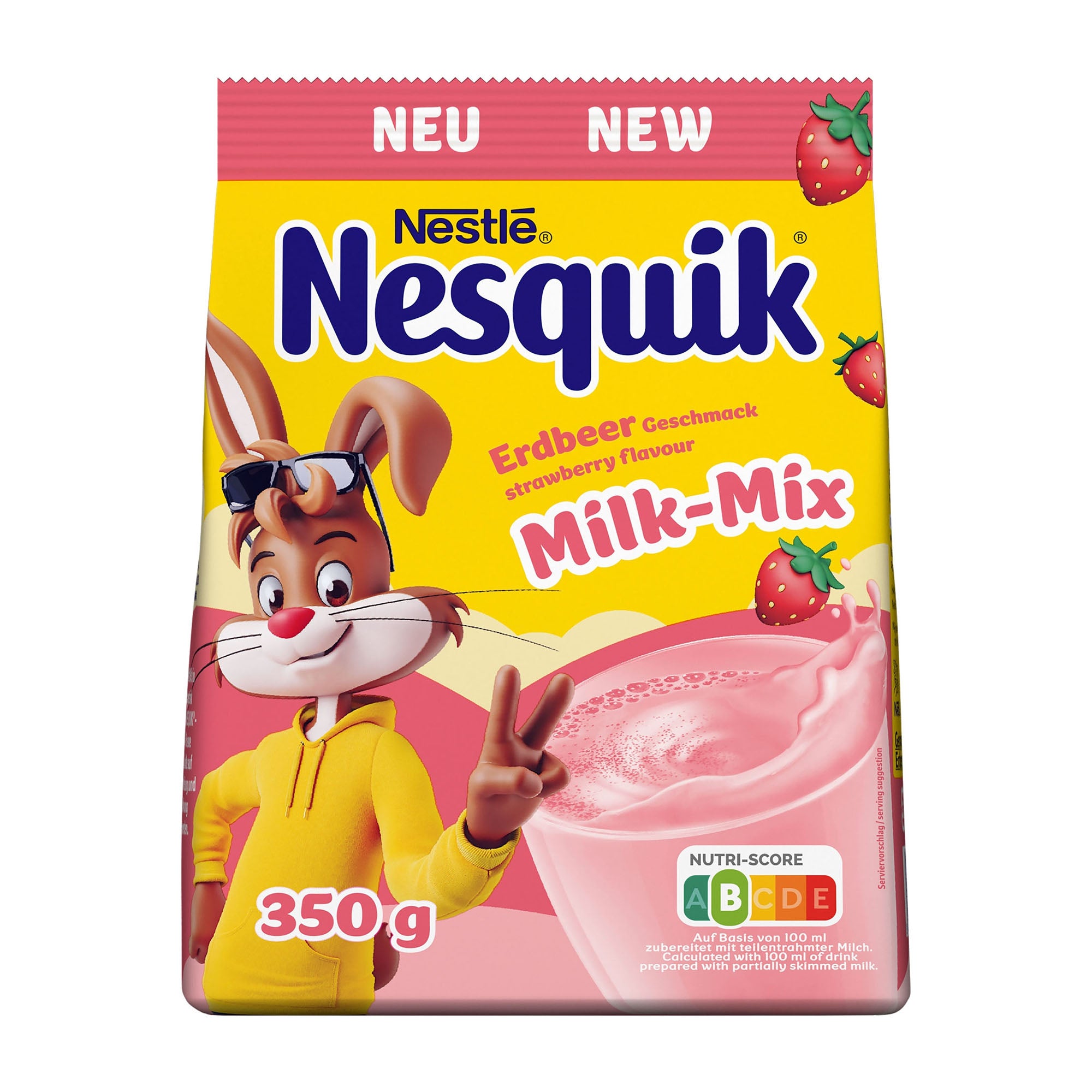 Nestlé Nesquik Poudre de milkshake lait fraise, 350 g