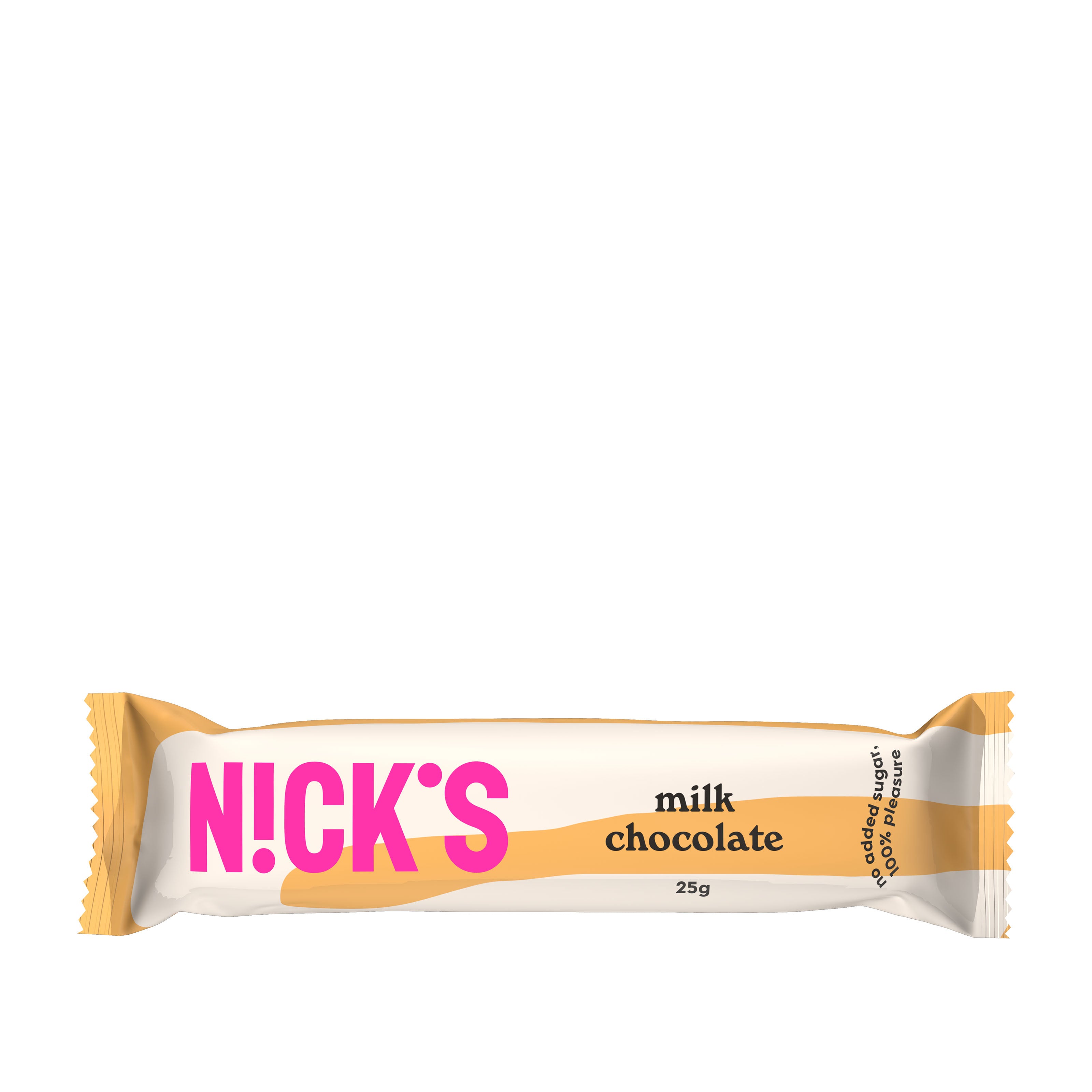 NICK'S milk chocolate bar packaging on a white background