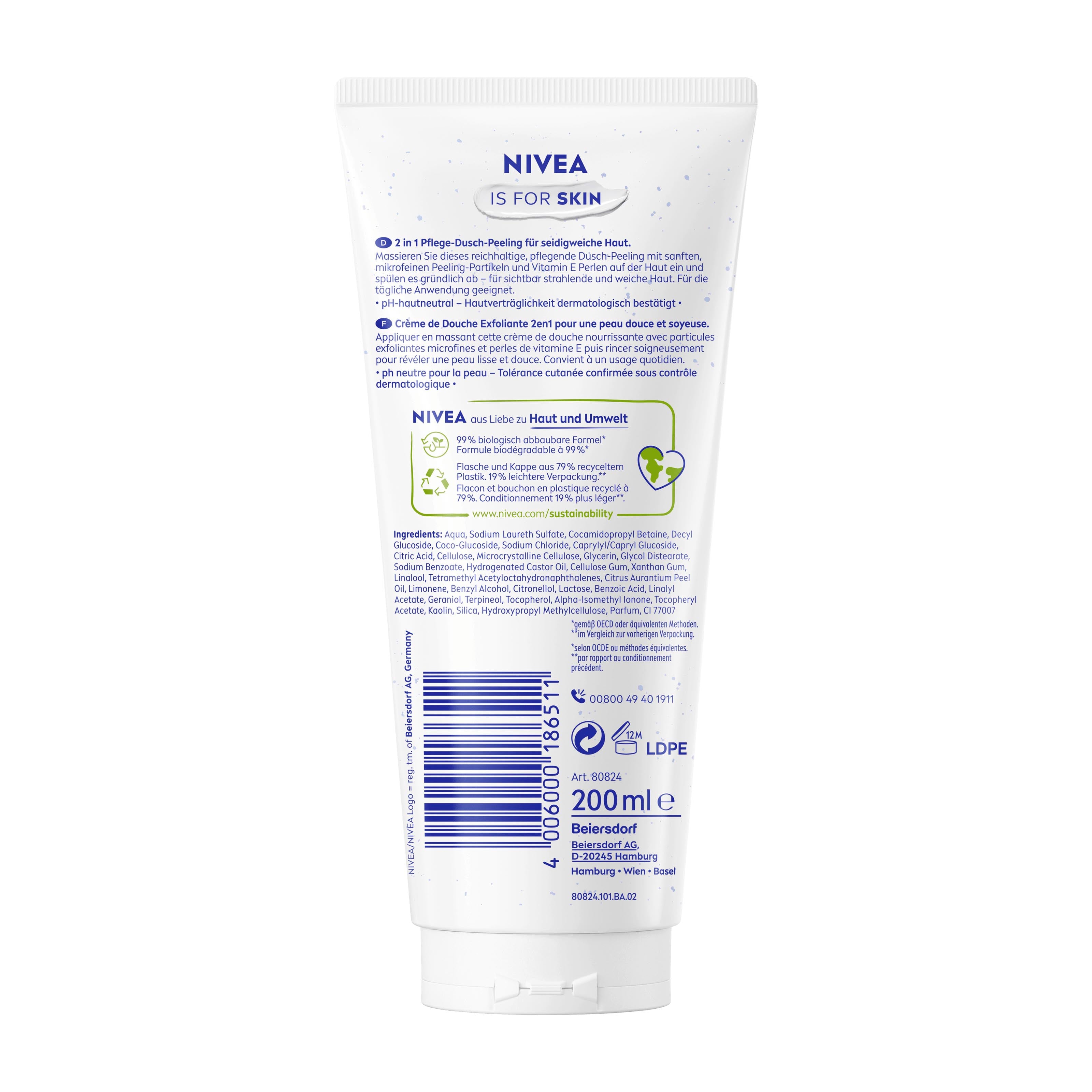 Nivea Gommage douche CREME PEELING, 200 ml