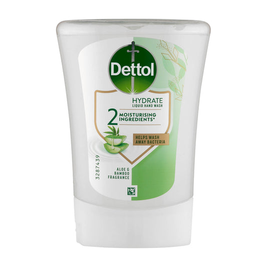 Dettol Hydrate aloe & bamboo no-touch soap dispenser refill, 250 mL